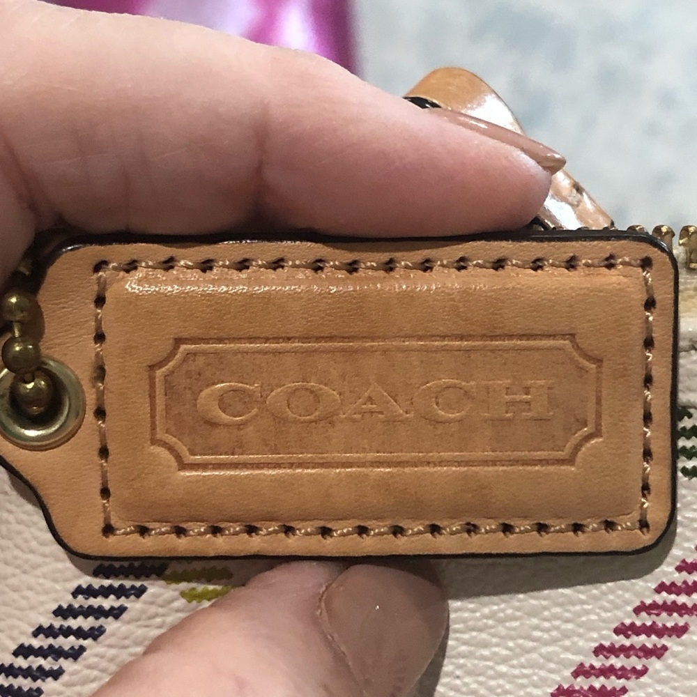Coach Factory Peyton diagonal tattersall plaid shoulder crossbody zipper close - Picture 4 of 15